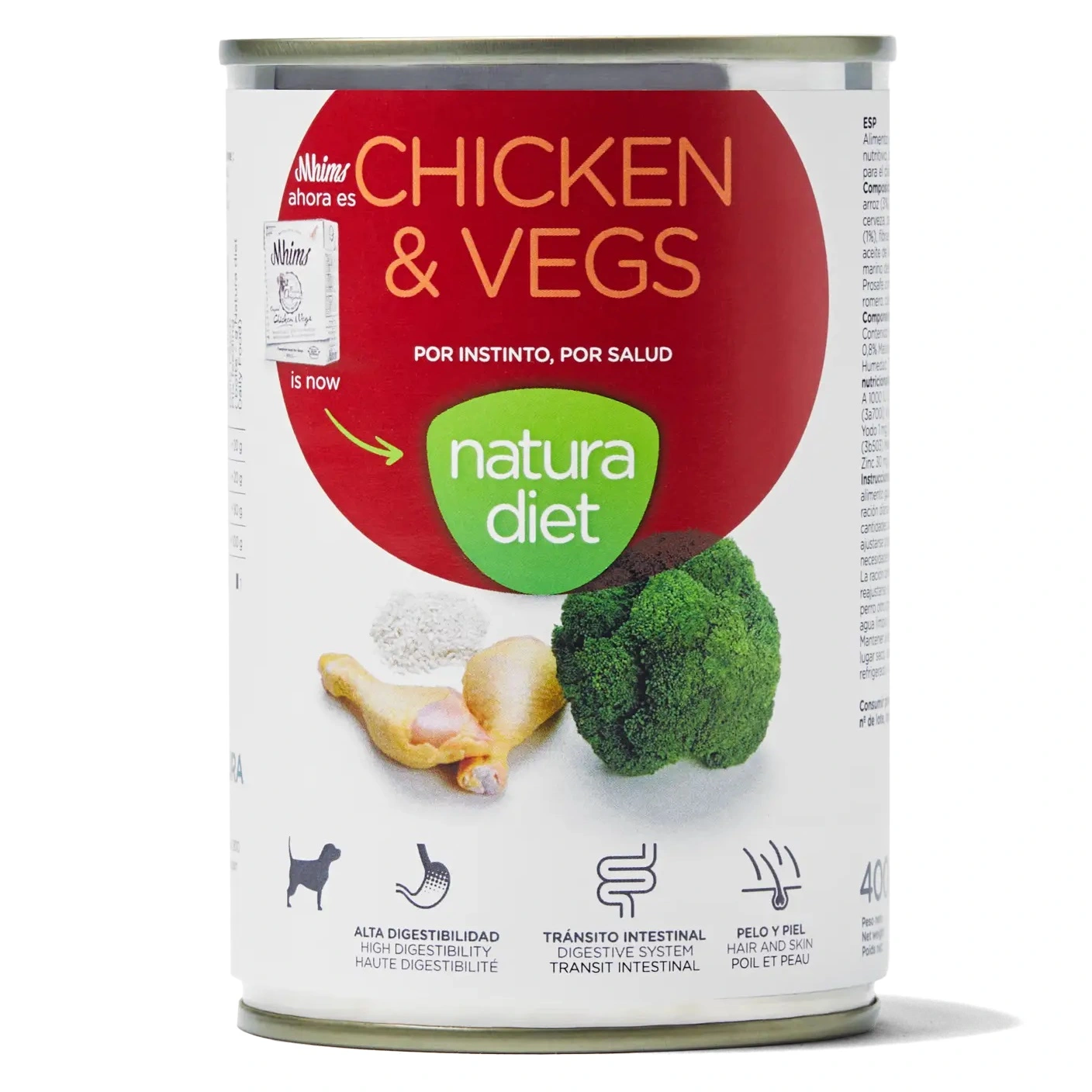 Natura Diet Adult Hund Kylling Vådfoder 400 g - naturligt hundefoder